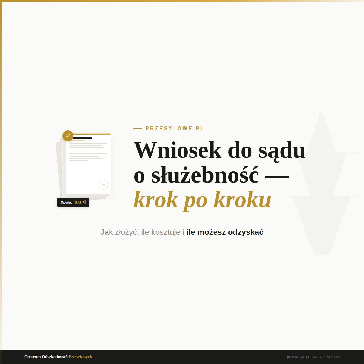 Wniosek o służebność przesyłu – procedura sądowa krok po kroku dla właściciela działki